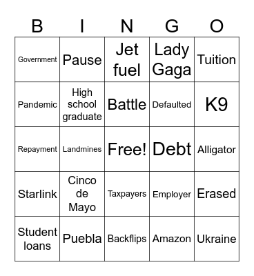 CNN 10 5/5/25 Bingo Card