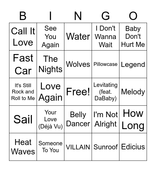 15MB Round #3 Bingo Card