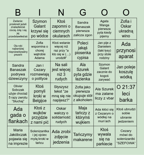 1️⃣8️⃣ Bingo Card