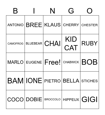ACNH VILLAGERS(ICONS AND UGGOS) Bingo Card
