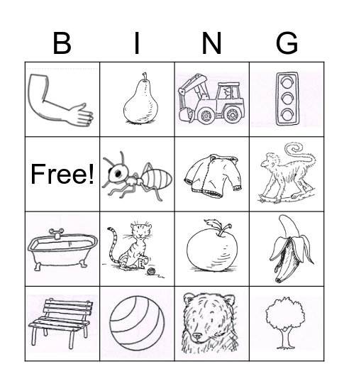 A-B Bingo Card