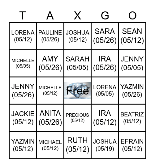 DIAMONDS ARE EARNED Bingo Card