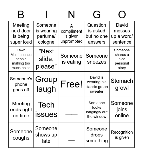 CPA Bingo! Bingo Card