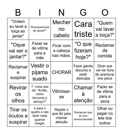 Demogorgon bingo Card