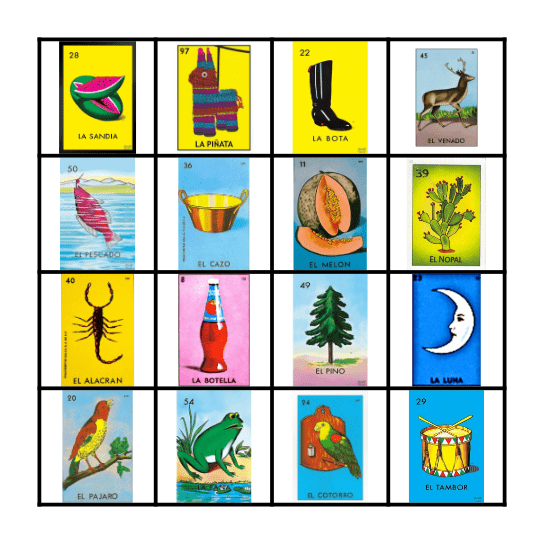 LA LOTERIA Bingo Card