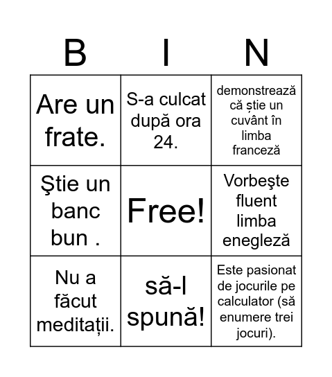 Bingo Card