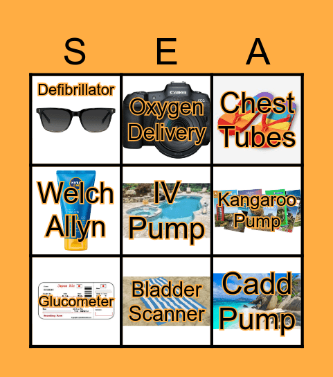Sea Skills Bingo Card