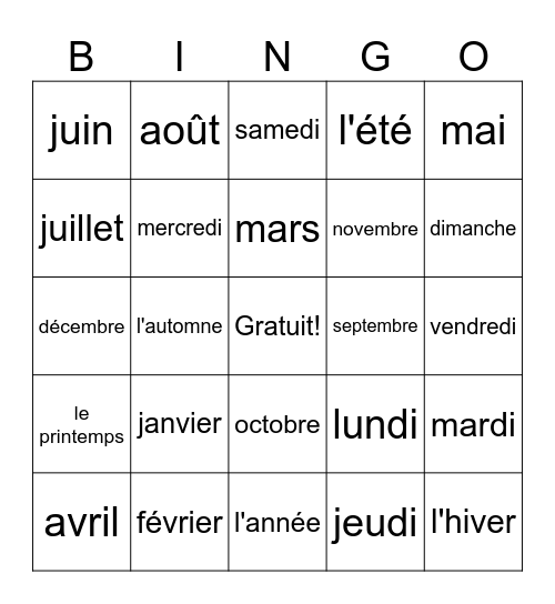 Kaylee Almonyte Bingo Card