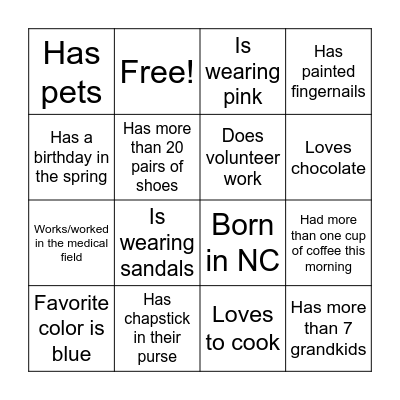BINGO Card