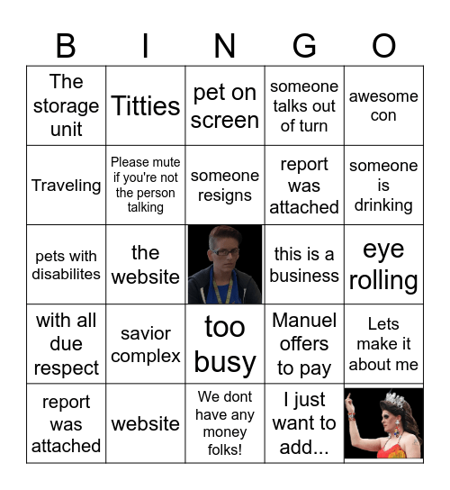Dumpster Fire Bingo Card