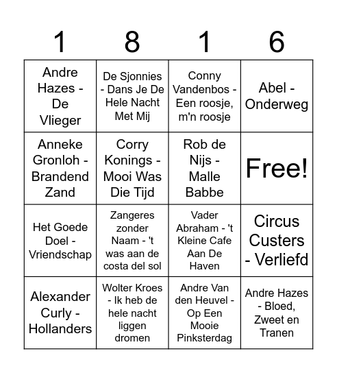Nh1816 Ronde 2 Bingo Card