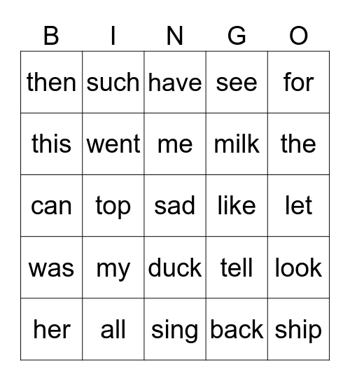 K Bingo *D Bingo Card