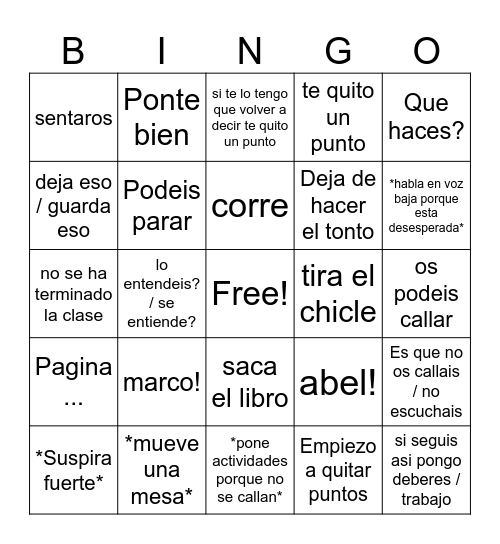 BusquiBingo Card
