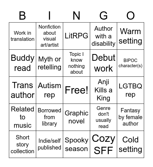 BRK Book Bingo! Bingo Card
