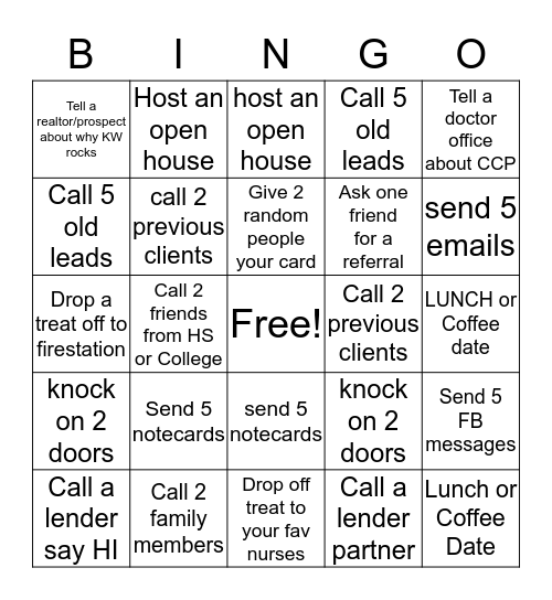 MRG BINGO Card