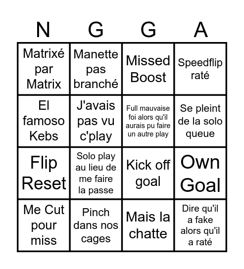 Le Ilyes RL Bingo Card