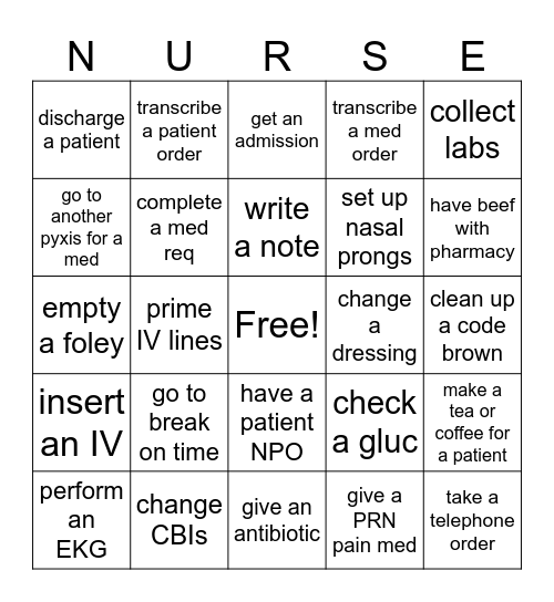 NURSES WEEK 2025 BINGO Card