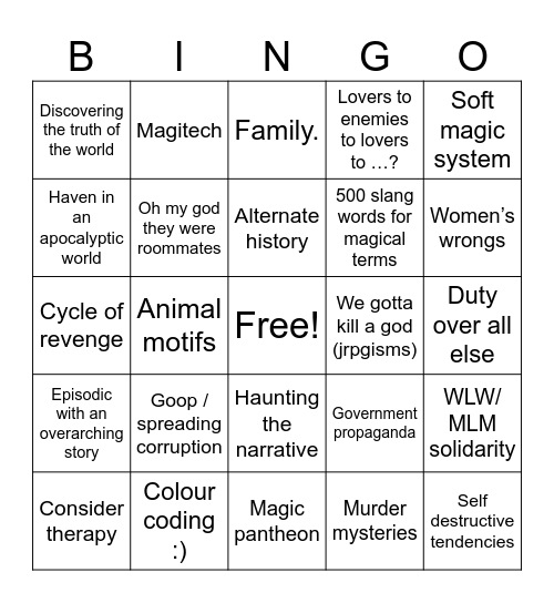 OVERLOAD VS. Bingo Card