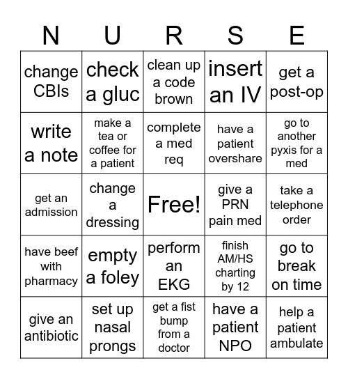 NURSES WEEK 2025 BINGO Card