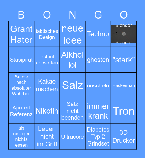 ERIK BINGOBOINGO Bingo Card