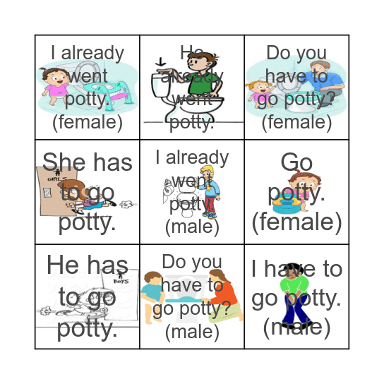 Self-care for children Bingo Card