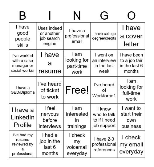 CN Coffee and Chill Bingo Card