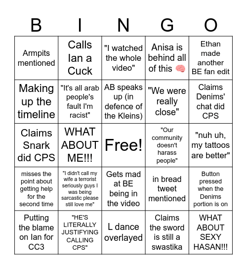 Content Deputy Bingo Card Bingo Card
