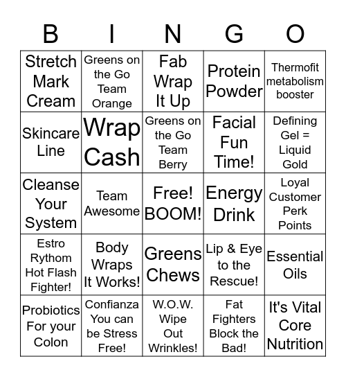 Ladies Wine Night  Bingo Card