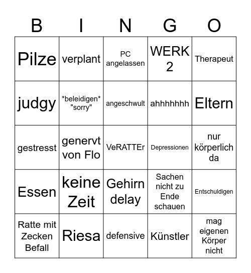 Pepe Bingoboingo Bingo Card