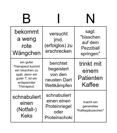 the everyday Raphael-Bingo Card