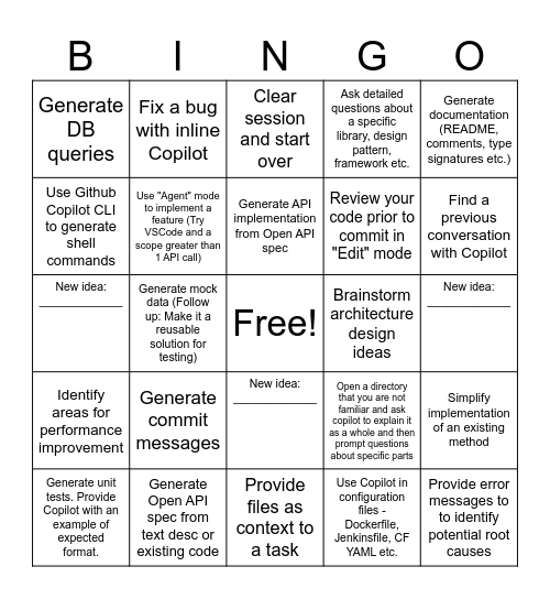 Meet your Copilot! Bingo Card
