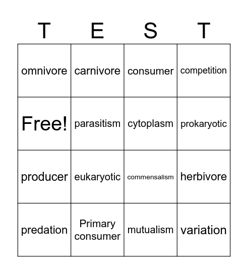 Unit 7 and 8 test review Bingo Card