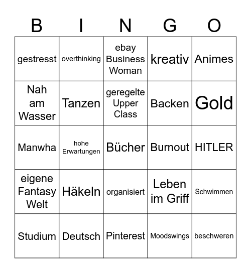 Anna Bingoboingo Bingo Card