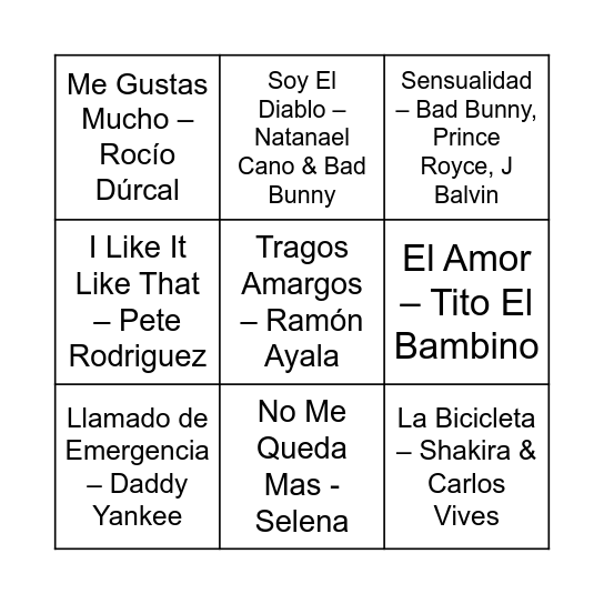 Jeugo Cuatro Bingo Card
