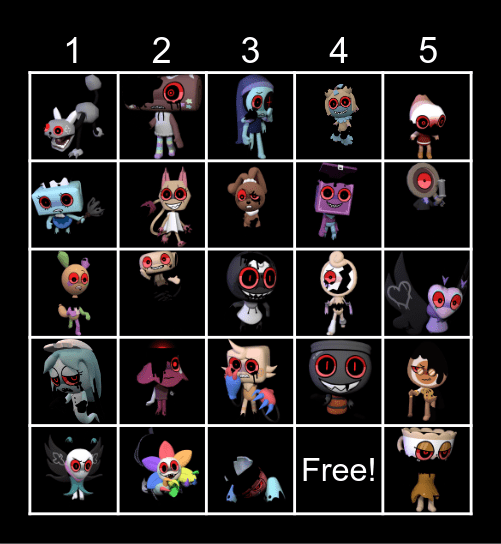 Dandy’s World Bingo Card