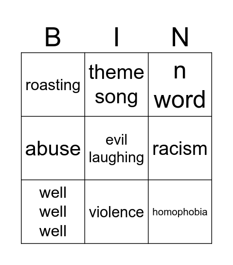 boondocks ep 15 Bingo Card