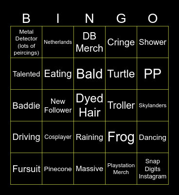 Omegle Bingo Card