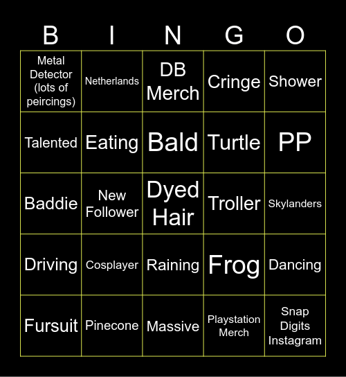 Omegle Bingo Card