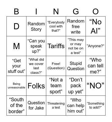 &;2982&:&8$& Bingo Card