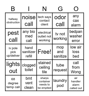 FOC Bingo Card