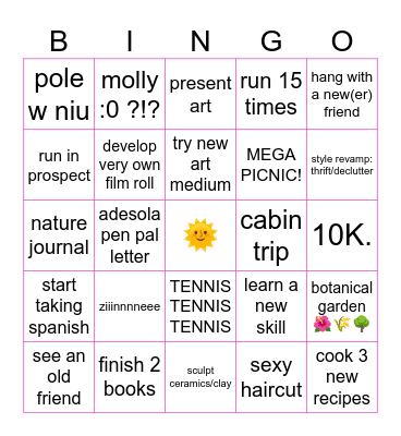 SPRINGO 2025 LET'S GOOO 🌸🌱🌼 Bingo Card