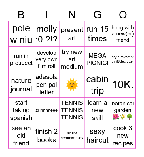 SPRINGO 2025 LET'S GOOO 🌸🌱🌼 Bingo Card