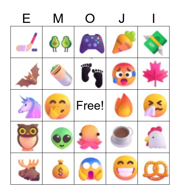 Emoji Bingo Card