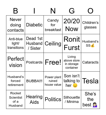 🤪💩 said by 🤪👖 Bingo Card