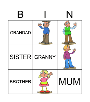 FAMILY Bingo Card