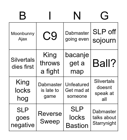 Overworked Bingo Card