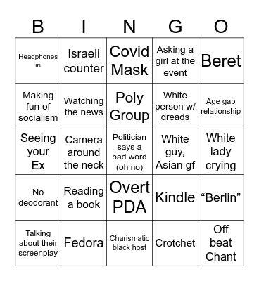 Socialism Bingo Card