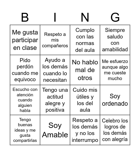 Bingo de Fortalezas Bingo Card
