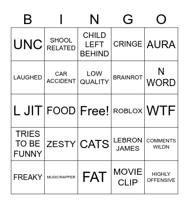 IG Bingo Card