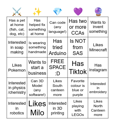 MAKERS IG BINGO Card